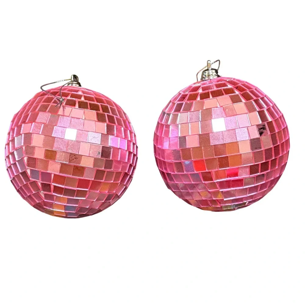 NWT Pink Disco Ball Set 2pc 4